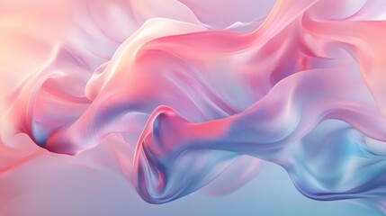 Obraz premium Abstract Pink and Blue Fabric Swirls