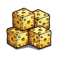Cheese slices Vector Design Illustration
