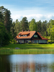 Obraz premium house on the lake