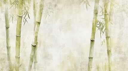 Minimalist bamboo over lightly textured background for wallpaper
