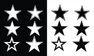 Obraz premium Set of Star Icons. Star vector icon. Rating symbol,icon on white background. 