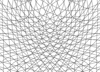 Obraz premium Abstract grid. Black and white vector pattern of thin black lines on a white background. Vector background. Cobwebs Design element. . For covers, postcards, advertising.