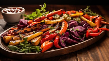 Roasted Root Vegetables with Dipping Sauces