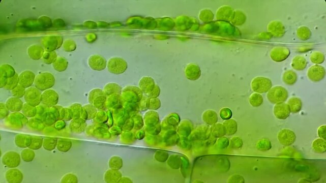 green chloroplast biology cells move slowly