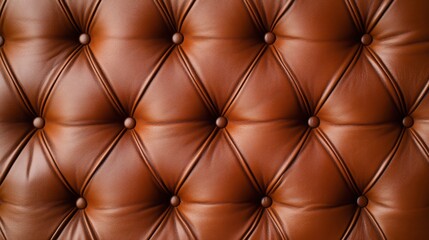 Fototapeta premium A rich brown leather texture featuring an elegant genuine pattern adding sophistication and warmth to contemporary and traditional spaces alike.