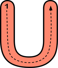 alphabet letter tracing illustration