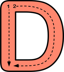 alphabet letter tracing illustration