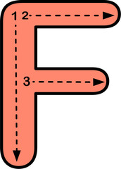 alphabet letter tracing illustration