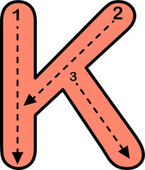 alphabet letter tracing illustration