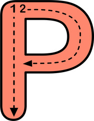 Alphabeth Tracing Vector Illustration