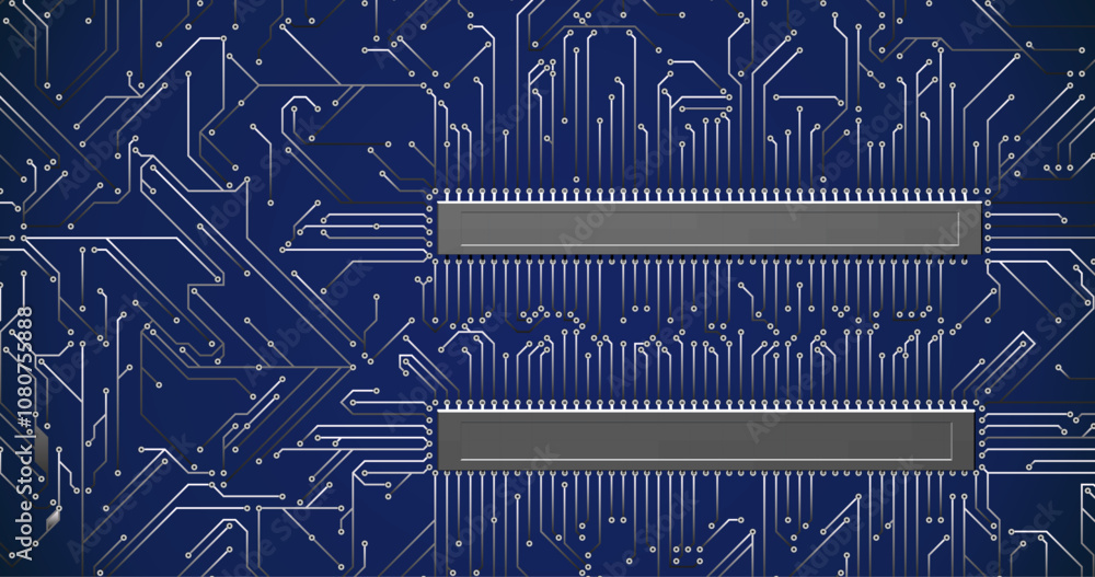Aufkleber the image is a stylized image of a motherboard with various electronic circuits and connectors. it e
