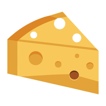 yellow cheese wedge with holes clip art preview