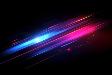 Vibrant abstract light streaks on a dark background.