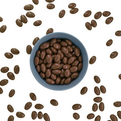 dark white sweet chocolate almond candy caramel almond