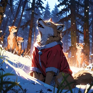 wolf in the woods