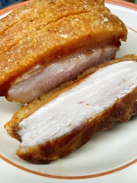 Crispy pork pieces