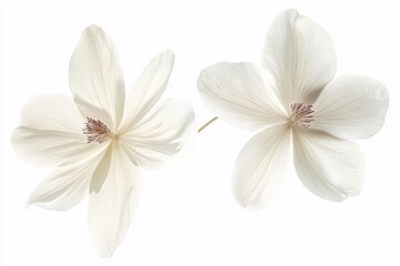 Delicate White Flower Petals: A Close-Up View of Nature's Beauty