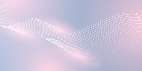 Abstract grey background with dynamic glowing wavy lines. Digital future technology concept