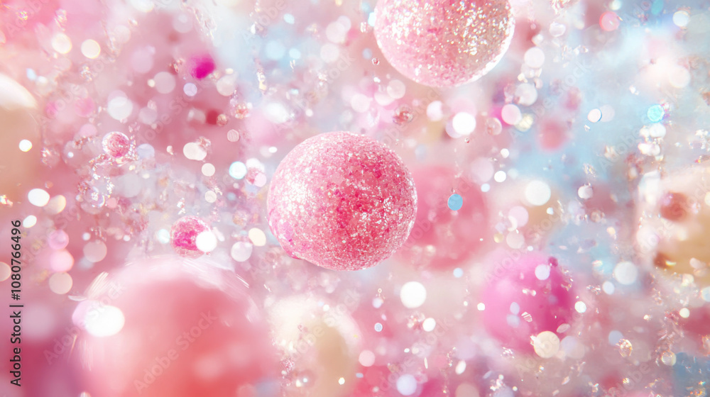 Poster delicate pink petals resting on a soft surface with shimmering light during a serene spring afternoo