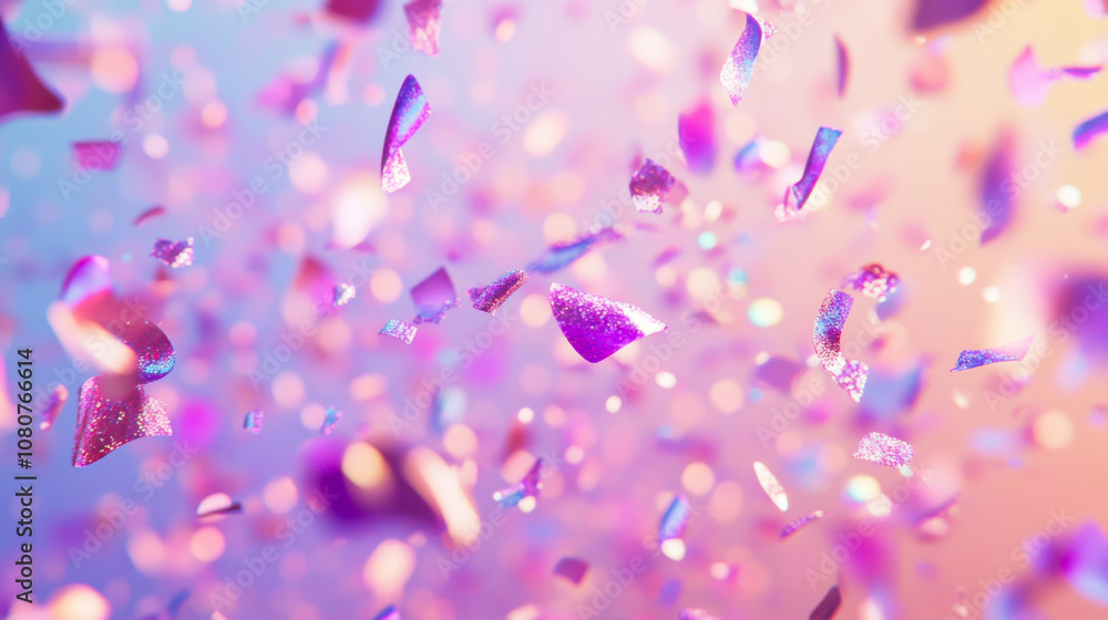 Poster delicate pink flower petals scattered on a soft surface, creating a serene and tranquil atmosphere i