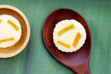 Egg custard with pumpkin dessert