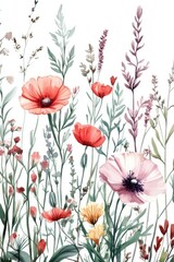 Fototapeta premium Rustic Botanical Illustration of Herbal Medicine Plant in Natural Setting