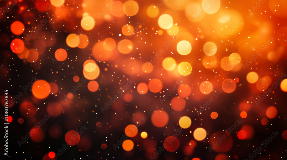 Poster bright abstract light creating vibrant colors and patterns in a warm glow against a dark background 