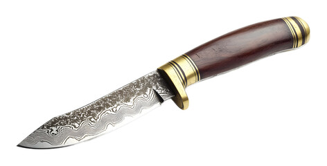 Retro knife on a transparent background. isolated background.