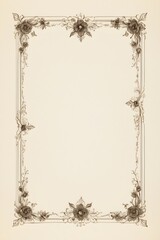 Vorlage Vintage Dekor mit Tusche gezeichnet