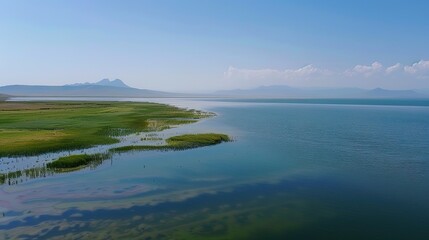Salt Lake Natural Scenery - a serene and picturesque landscape. The tranquil waters and vibrant surroundings create a stunning visual experience.