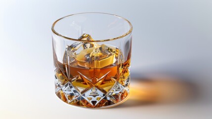 Relaxing Nightcap on a White Background Generative AI