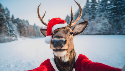 reindeer, animal, snow, selfie, new, close up, funny, christmas, deer, nature, white, santa, claus, hat, cartoon, photo, macro, landscape, cute, winter, merry, xmas, tree, cool, ad, laughing, smile, 1