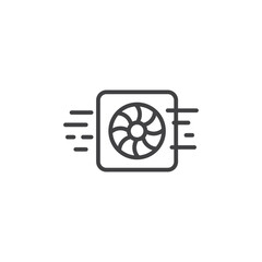 Air cleaner icon Logo symbol outline set