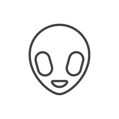 Alien icon Logo symbol outline set