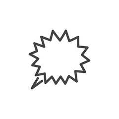 Anger bubble icon Logo symbol outline set