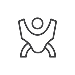Baby sling icon Logo symbol outline set