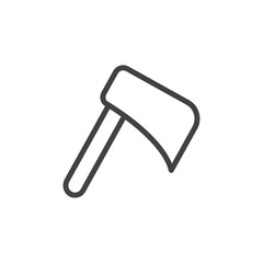Axe icon Logo symbol outline set