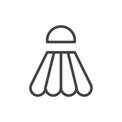 Badminton icon Logo symbol outline set