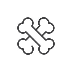 Bones icon Logo symbol outline set