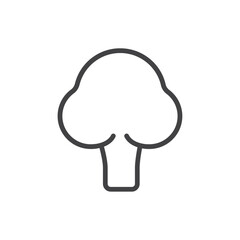 Broccoli icon Logo symbol outline set