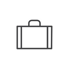 Briefcase icon Logo symbol outline set