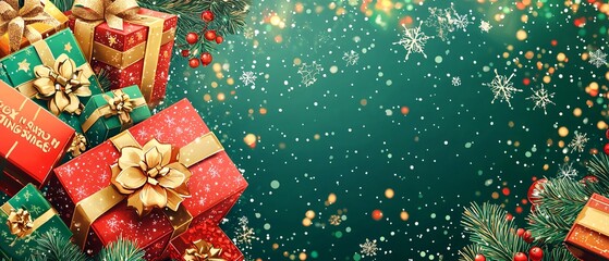 Festive Boxing Day Celebration with Colorful Gifts