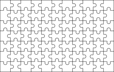 Puzzle pieces background. Jigsaw puzzle background with pieces. Flat style
