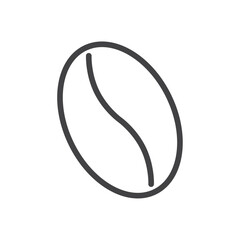 Coffee bean icon Logo symbol outline set