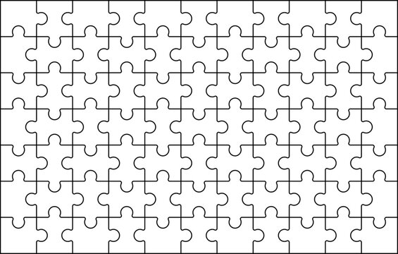 Puzzle pieces background. Jigsaw puzzle background with pieces. Flat style
