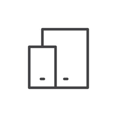 Devices icon Logo symbol outline set