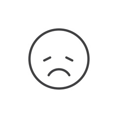 Disapointed icon Logo symbol outline set