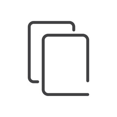 Duplicate icon Logo symbol outline set