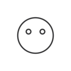 Face without mouth icon Logo symbol outline set