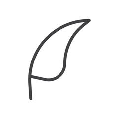 Feather icon Logo symbol outline set